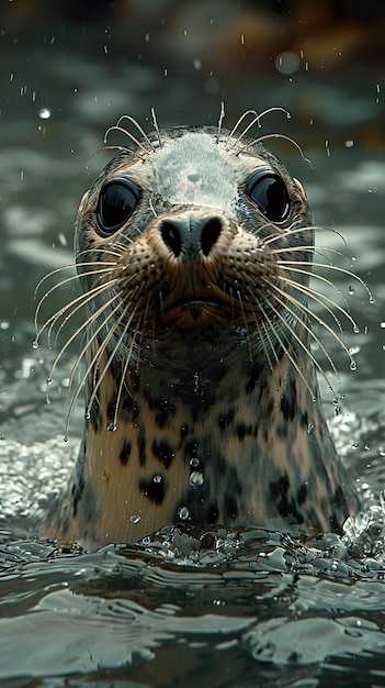 a seal with a tag that says  sea otter