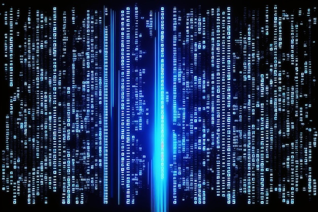 Seamless abstract binary code computer programming big data