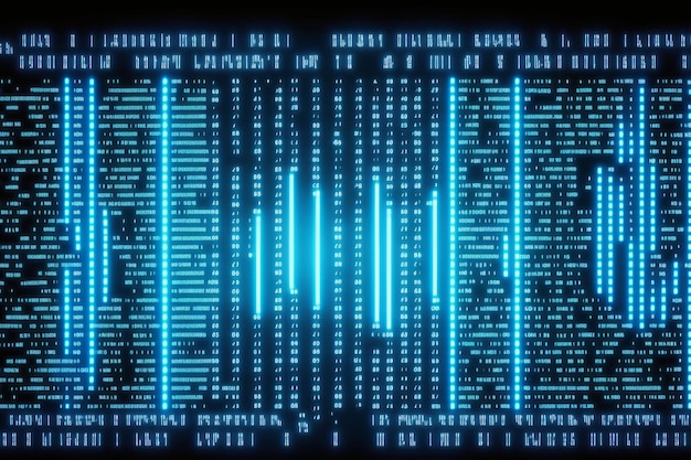 Seamless abstract binary code computer programming big data