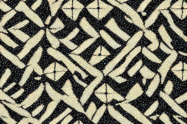 Seamless abstract geometric pattern in black and beige tones