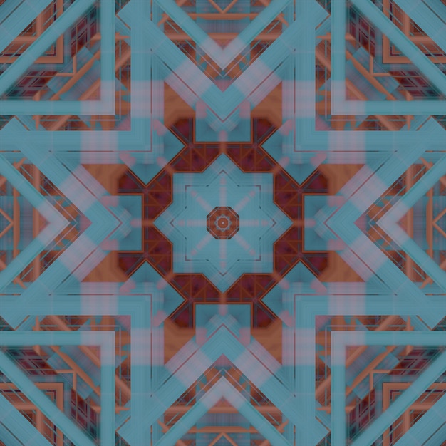 Seamless abstract pattern Square background of lines and patterns Kaleidoscope of textures