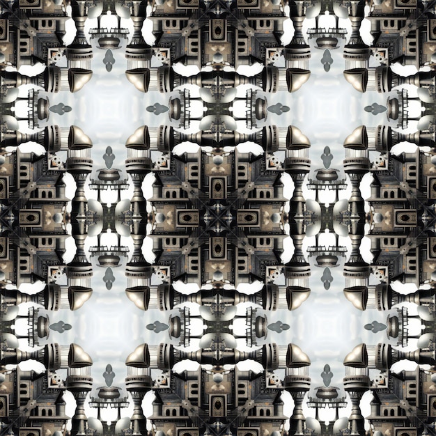 Seamless abstract pattern symmetric kaleidoscope symmetrical background