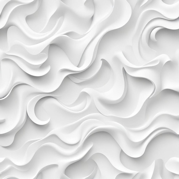 A seamless abstract pattern with wavy organic shapes in shades of white and light gray