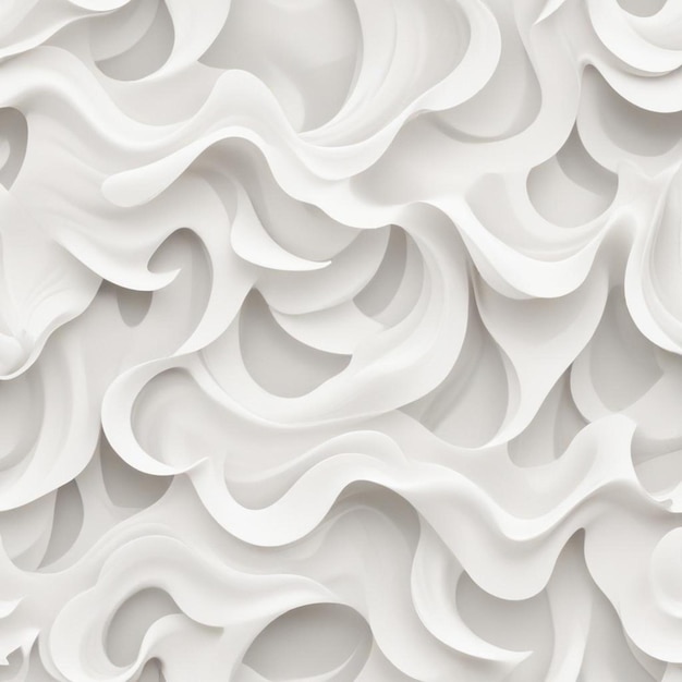 A seamless abstract pattern with wavy organic shapes in shades of white and light gray