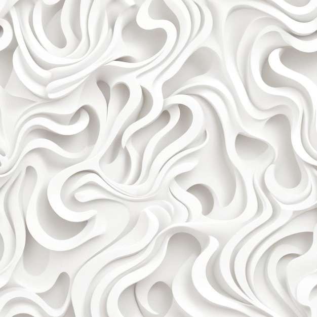 A seamless abstract pattern with wavy organic shapes in shades of white and light gray