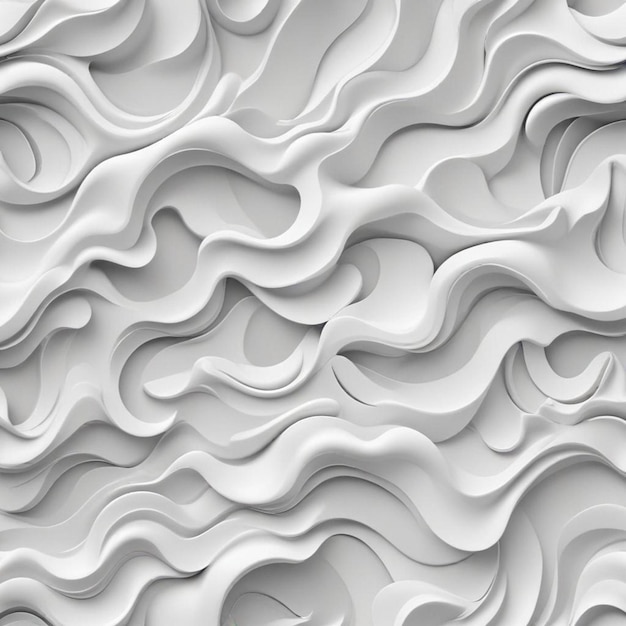 A seamless abstract pattern with wavy organic shapes in shades of white and light gray