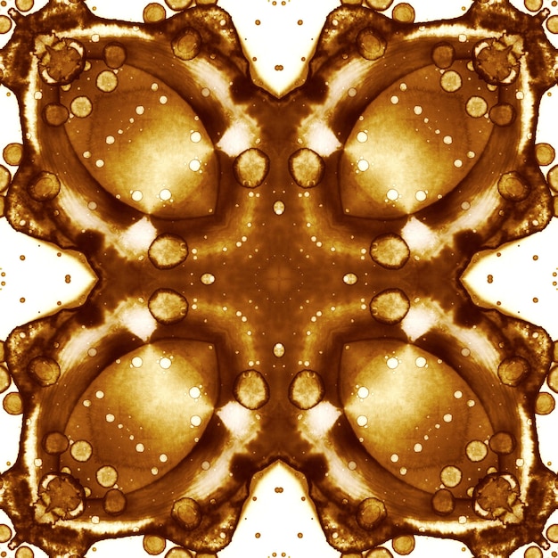 Seamless abstract watercolor patterns Color of coffee and cola Alcohol ink