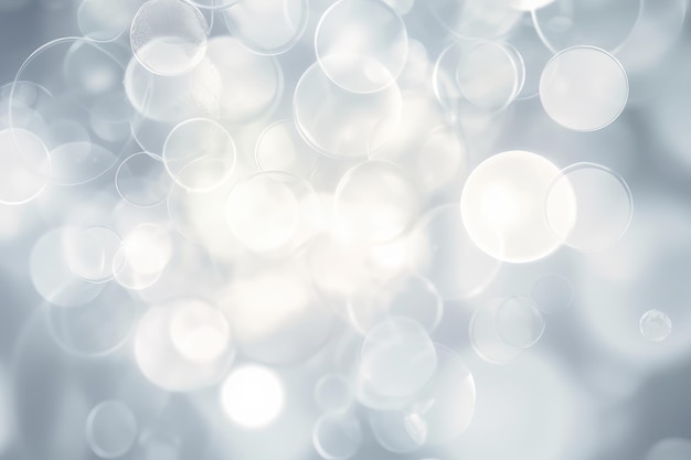 Seamless abstract white bokeh blur background texture AI