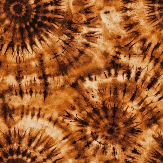 Seamless Background Brown Tiedye Background Generative AI