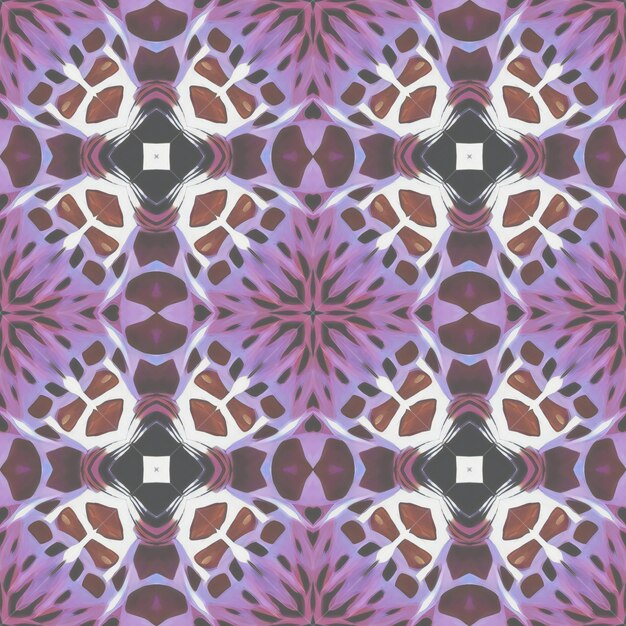 Seamless background pattern Abstract decorative geometric kaleidoscope pattern