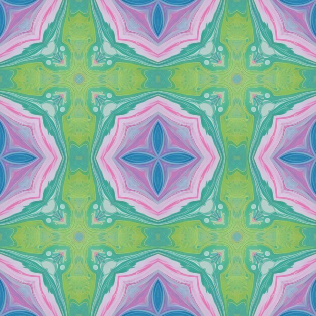 Seamless background pattern Abstract kaleidoscope fabric pattern design