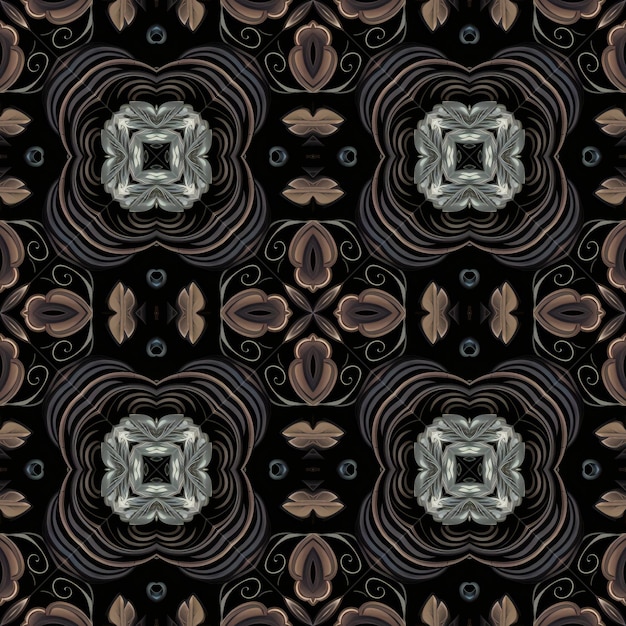 Seamless background pattern Abstract symmetric pattern in low poly style