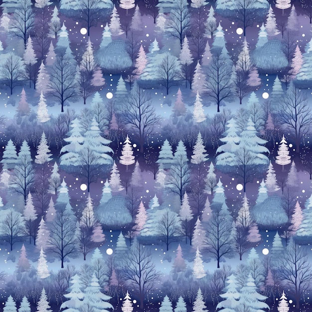 Seamless background of a winter wonderland AI generated