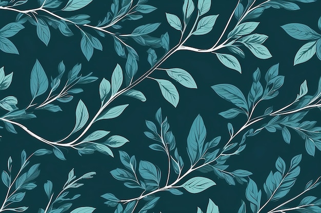 seamless background with branches vector illustration