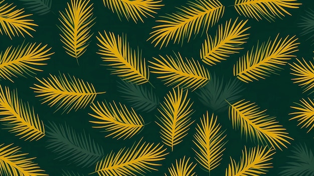 seamless background with coniferous branches pattern coniferous fir