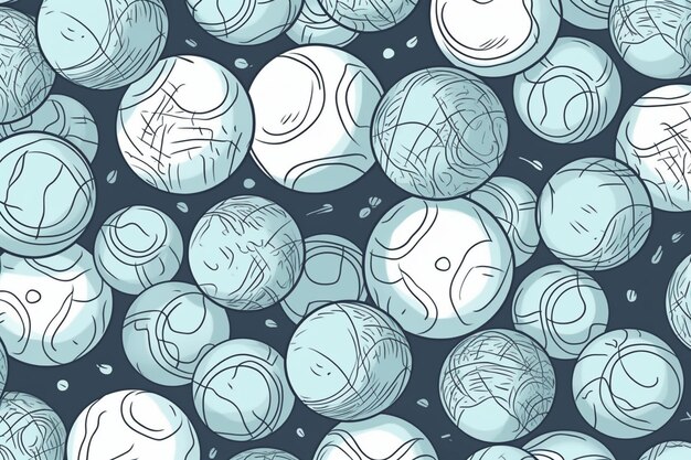 Photo seamless ball pattern concept