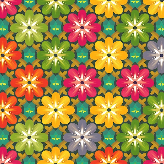 Seamless beautiful flowers pattern wallpaper design