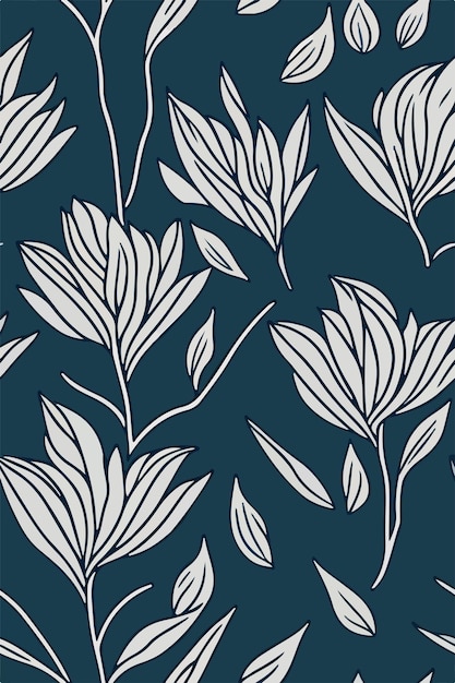 Seamless Beauty Casablanca Lilies Pattern Illustration