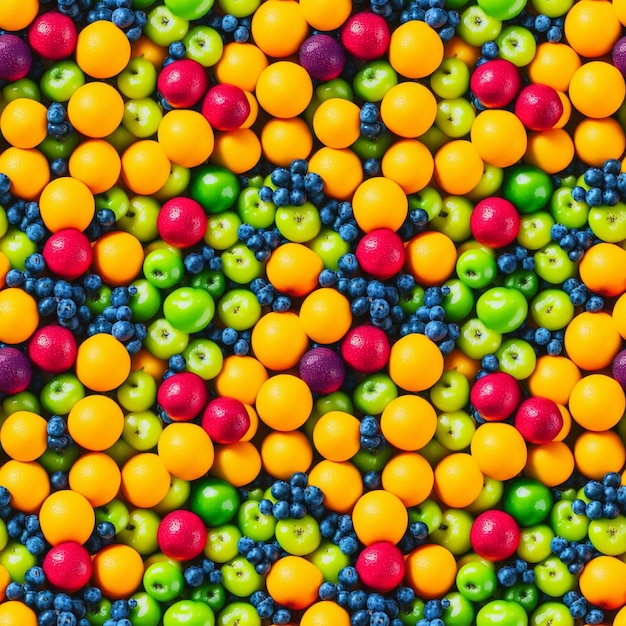 Seamless bright fruit pattern