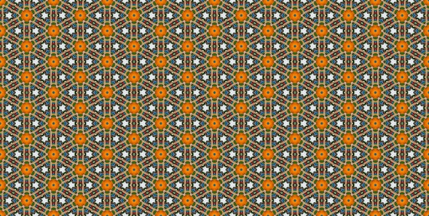 Seamless bright multicolored pattern in green, orange and blue colors, abstraction. Design for decor