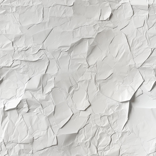 seamless bright white old crunched and creased paper texture