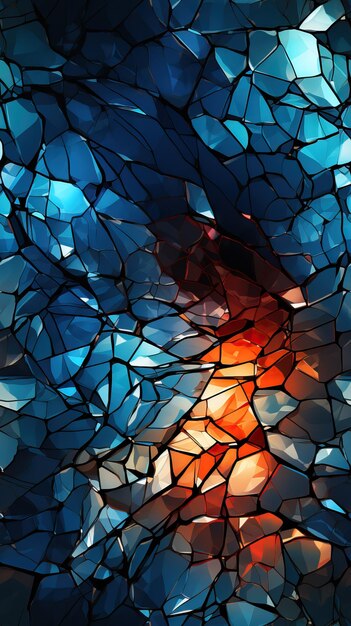 Seamless Broken Glass Pattern for Creative Designs AI Generated