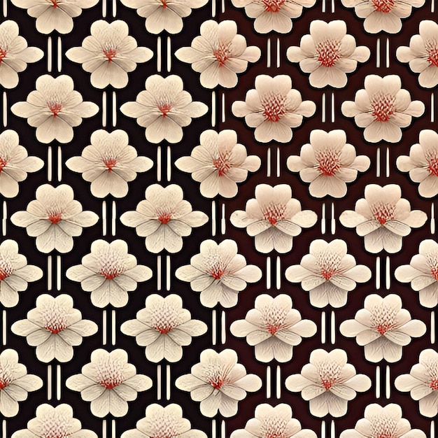 Seamless chinking floral pattern Decorative