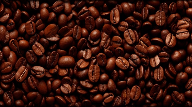 Seamless coffee bean background wallpaper Generative AI