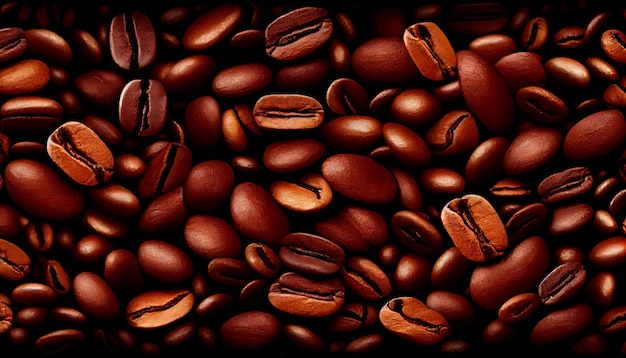 Seamless coffee beans background wallpaper Generative AI