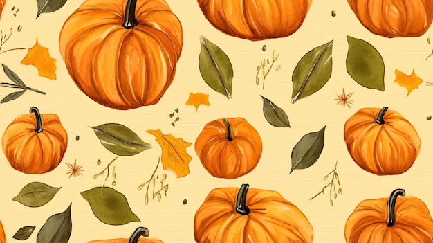 seamless cozy fall pumpkin