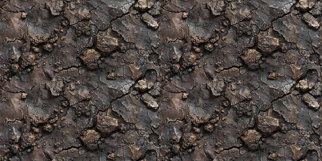 Seamless cracked mud pattern tileable dry dirt texture illustration great for video game design