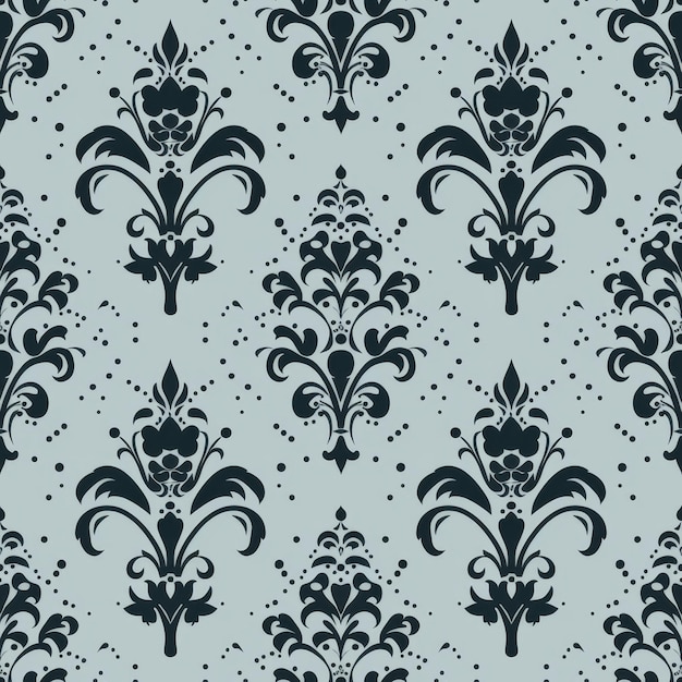 Seamless Damask Pattern Elegant Floral Design for Vintage Backgrounds Wallpaper and Textiles