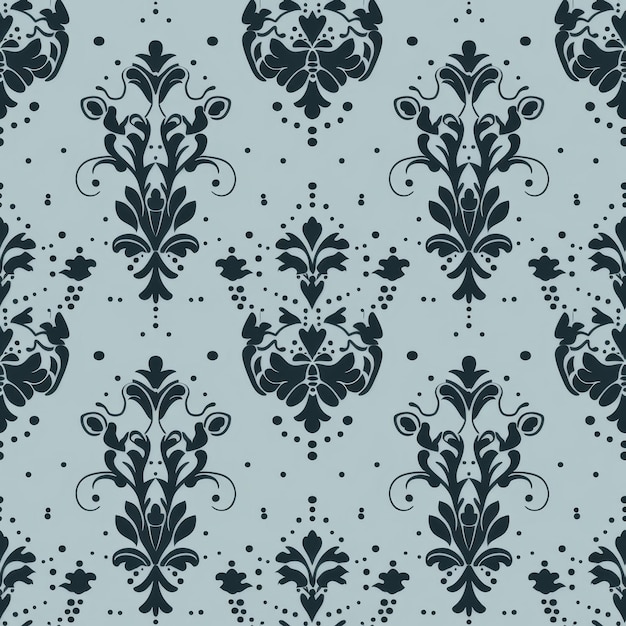 Seamless Damask Pattern Elegant Floral Wallpaper Background Design