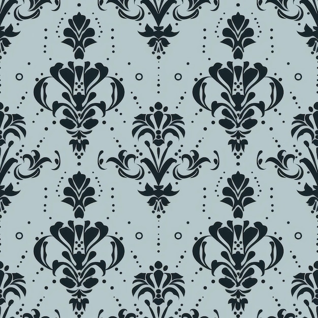 Seamless Damask Pattern Elegant Vintage Floral Design for Wallpaper Textiles and Backgrounds