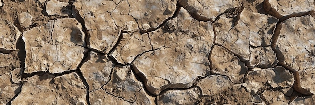 Seamless Dirt Road Texture Background Dry Drought Erosion Useless Stone Fractured Farmland