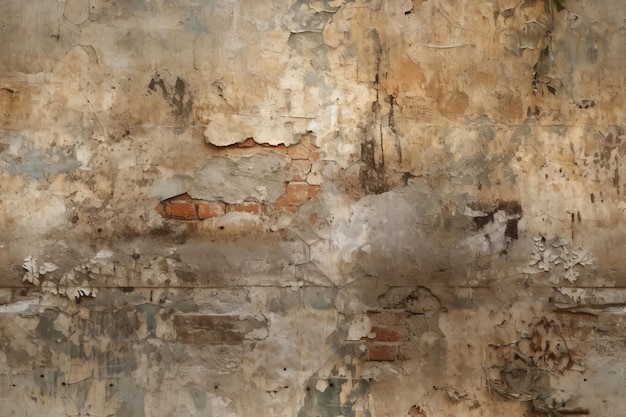 A seamless distressed plaster wall background texture Generative ai