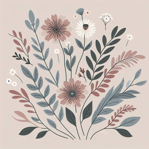 Photo seamless floral pattern background design