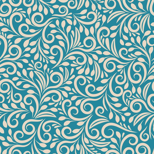 Seamless floral pattern on uniform background