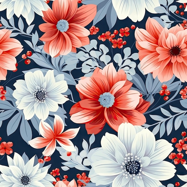 seamless flower colorful wallpaper