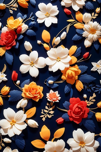 seamless flower pattern on background