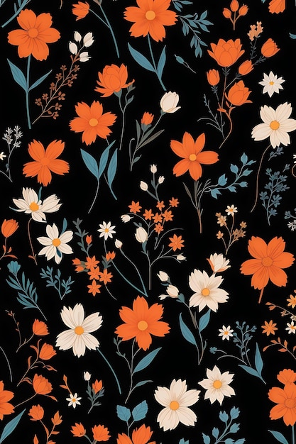 seamless flower pattern on background