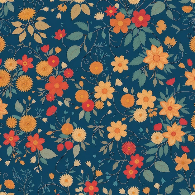 seamless flower pattern on background