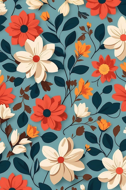 seamless flower pattern on background