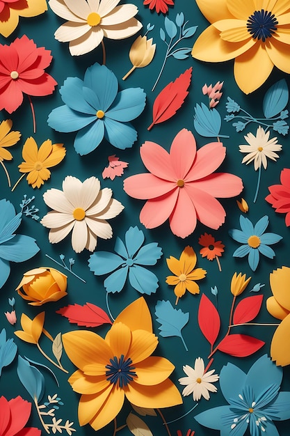 seamless flower pattern on background