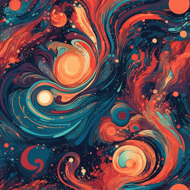 Seamless Galaxy and SpaceInspired Pattern