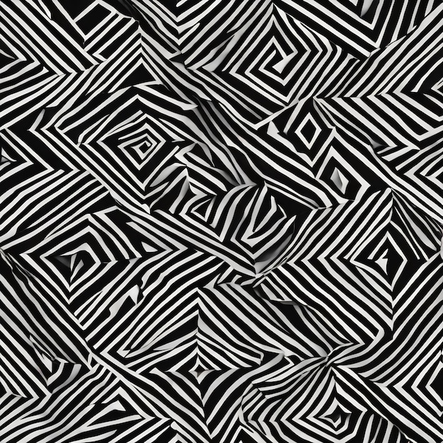 Seamless geometric pattern in black and white