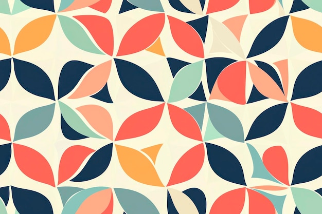 Seamless geometric pattern Color print