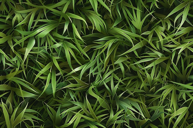 Seamless Green Grass Pattern Essence of Summer AI Image