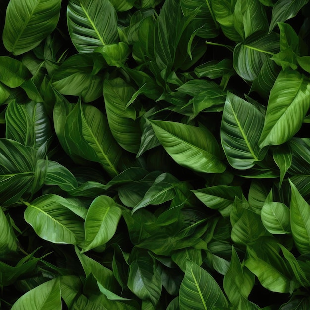 Seamless green leaves of plants