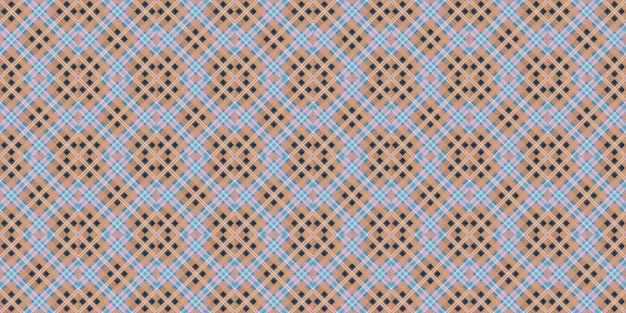 Seamless grid pattern Scottish texture Background of lines and diamonds